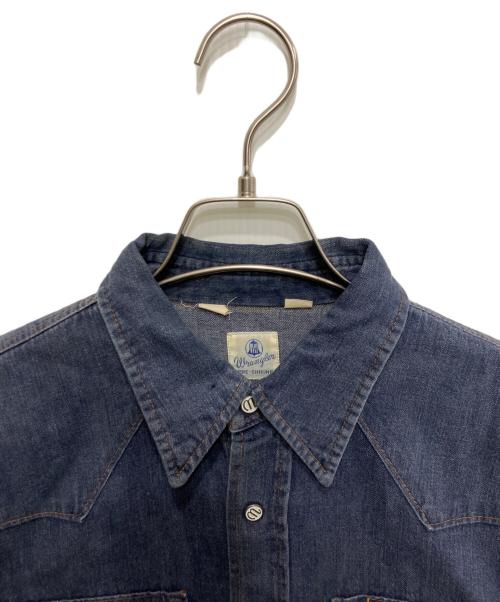 Wrangler（ラングラー）Wrangler (ラングラー) 復刻27MWウエスタンシャツ インディゴ サイズ:Mの古着・服飾アイテム