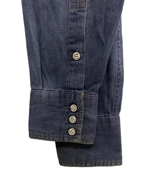 Wrangler（ラングラー）Wrangler (ラングラー) 復刻27MWウエスタンシャツ インディゴ サイズ:Mの古着・服飾アイテム