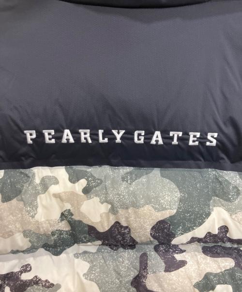 PEARLY GATES（パーリーゲイツ）PEARLY GATES (パーリーゲイツ) ドビーストレッチヘキサゴン ダウンジャケット グリーンの古着・服飾アイテム