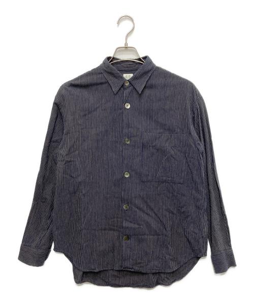 seya.（セヤ）seya. (セヤ) ストライプシャツ ネイビー サイズ:１の古着・服飾アイテム