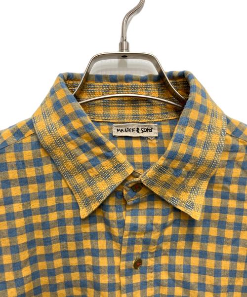 MAATEE&SONS（マーティーアンドサンズ）MAATEE&SONS (マーティーアンドサンズ) GUPTA KHADI COTTON CHECK SHIRTS イエロー×ブルー サイズ:2の古着・服飾アイテム