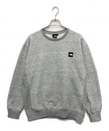 THE NORTH FACE（ザ ノース フェイス）の古着「スクエアロゴクルー」｜グレー