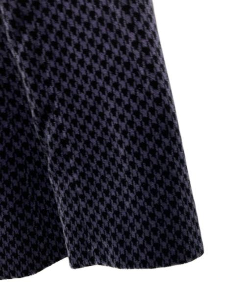 EMPORIO ARMANI（エンポリオ アルマーニ）EMPORIO ARMANI (エンポリオ アルマーニ) ハウンドトゥースベルベットジャケット パープル×ブラック サイズ:40の古着・服飾アイテム