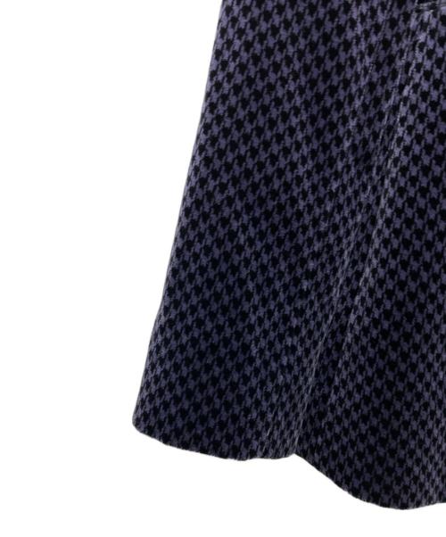 EMPORIO ARMANI（エンポリオ アルマーニ）EMPORIO ARMANI (エンポリオ アルマーニ) ハウンドトゥースベルベットジャケット パープル×ブラック サイズ:40の古着・服飾アイテム