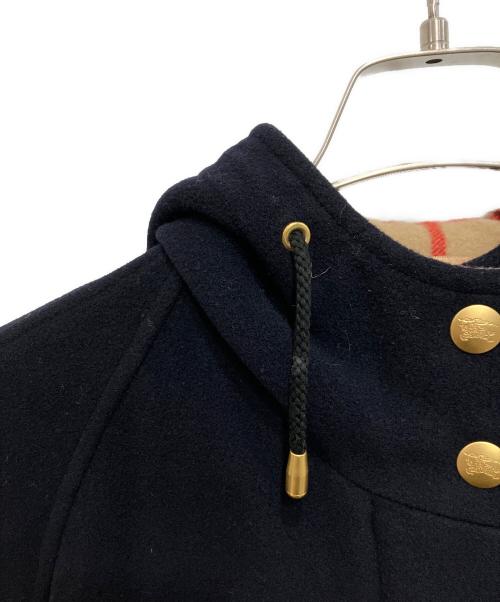 Burberry's（バーバリーズ）Burberry's (バーバリーズ) カシミヤ混フード付コート ネイビー サイズ:40の古着・服飾アイテム