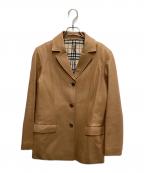 Burberry'sバーバリーズ）の古着「レザーテーラードジャケット」｜アイボリー