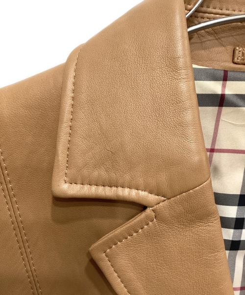 Burberry's（バーバリーズ）Burberry's (バーバリーズ) レザーテーラードジャケット アイボリー サイズ:40の古着・服飾アイテム