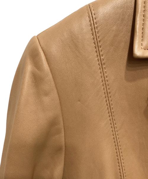Burberry's（バーバリーズ）Burberry's (バーバリーズ) レザーテーラードジャケット アイボリー サイズ:40の古着・服飾アイテム