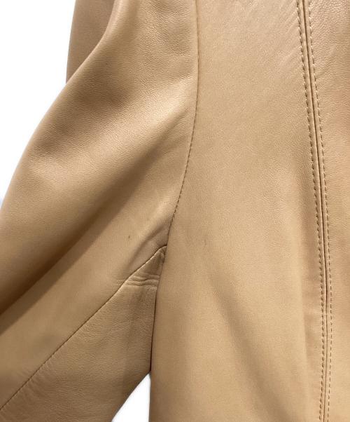 Burberry's（バーバリーズ）Burberry's (バーバリーズ) レザーテーラードジャケット アイボリー サイズ:40の古着・服飾アイテム