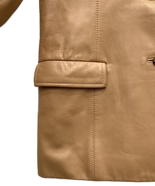Burberry's（バーバリーズ）Burberry's (バーバリーズ) レザーテーラードジャケット アイボリー サイズ:40の古着・服飾アイテム