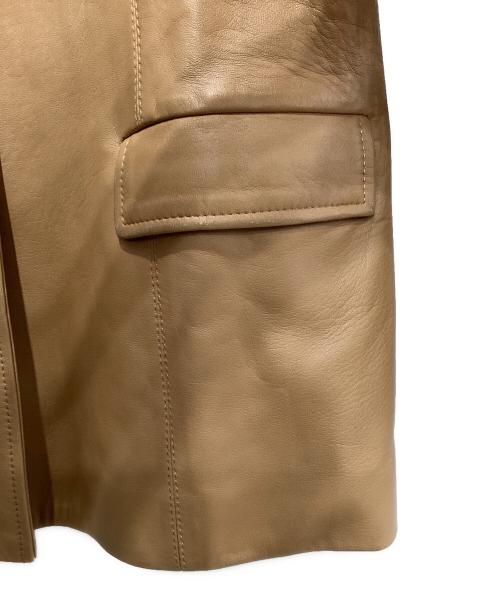 Burberry's（バーバリーズ）Burberry's (バーバリーズ) レザーテーラードジャケット アイボリー サイズ:40の古着・服飾アイテム