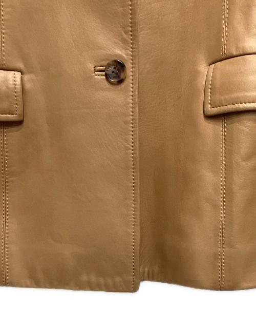 Burberry's（バーバリーズ）Burberry's (バーバリーズ) レザーテーラードジャケット アイボリー サイズ:40の古着・服飾アイテム