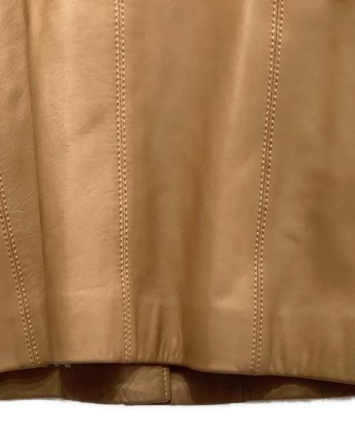 Burberry's（バーバリーズ）Burberry's (バーバリーズ) レザーテーラードジャケット アイボリー サイズ:40の古着・服飾アイテム