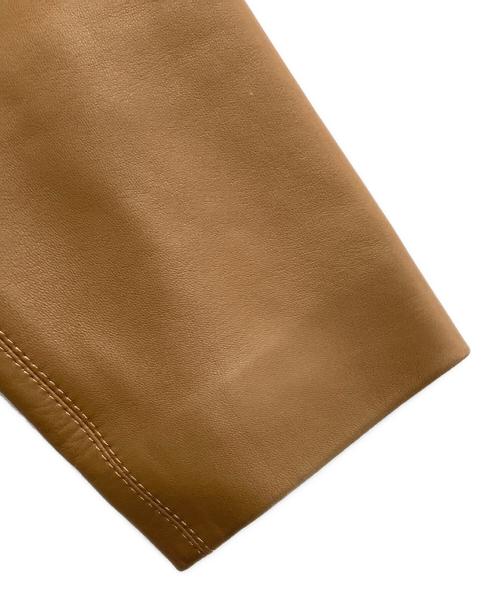 Burberry's（バーバリーズ）Burberry's (バーバリーズ) レザーテーラードジャケット アイボリー サイズ:40の古着・服飾アイテム