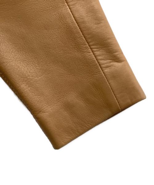 Burberry's（バーバリーズ）Burberry's (バーバリーズ) レザーテーラードジャケット アイボリー サイズ:40の古着・服飾アイテム