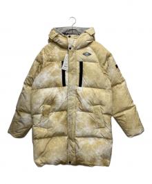 MERRELL（メレル）の古着「フーデッドマーブルダウンコート」｜ベージュ