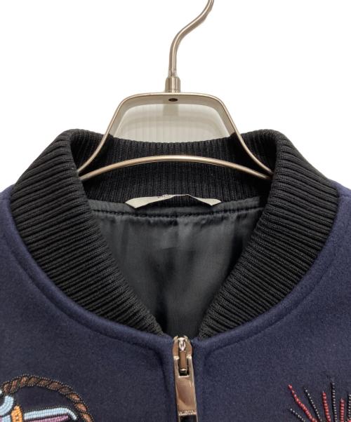 VALENTINO（ヴァレンティノ）VALENTINO (ヴァレンティノ) ビーズ刺繍アワードジャケット ネイビー サイズ:SIZE44の古着・服飾アイテム