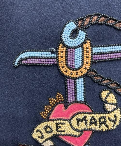VALENTINO（ヴァレンティノ）VALENTINO (ヴァレンティノ) ビーズ刺繍アワードジャケット ネイビー サイズ:SIZE44の古着・服飾アイテム