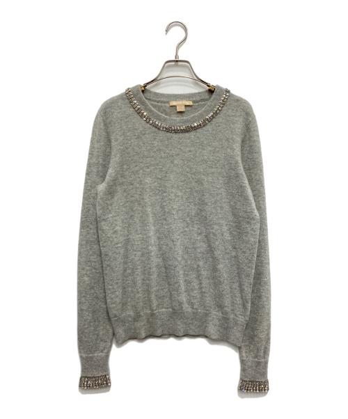 MICHAEL KORS（マイケルコース）MICHAEL KORS (マイケルコース) カシミヤビジューニット グレー サイズ:Sの古着・服飾アイテム