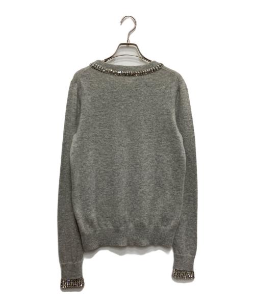 MICHAEL KORS（マイケルコース）MICHAEL KORS (マイケルコース) カシミヤビジューニット グレー サイズ:Sの古着・服飾アイテム