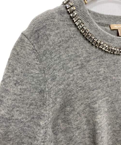 MICHAEL KORS（マイケルコース）MICHAEL KORS (マイケルコース) カシミヤビジューニット グレー サイズ:Sの古着・服飾アイテム
