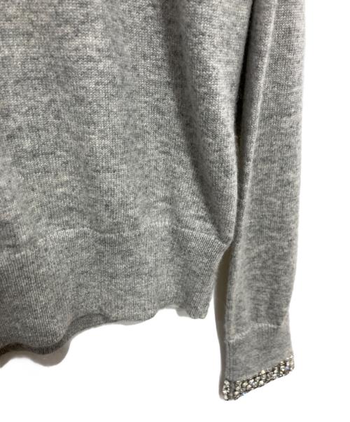 MICHAEL KORS（マイケルコース）MICHAEL KORS (マイケルコース) カシミヤビジューニット グレー サイズ:Sの古着・服飾アイテム