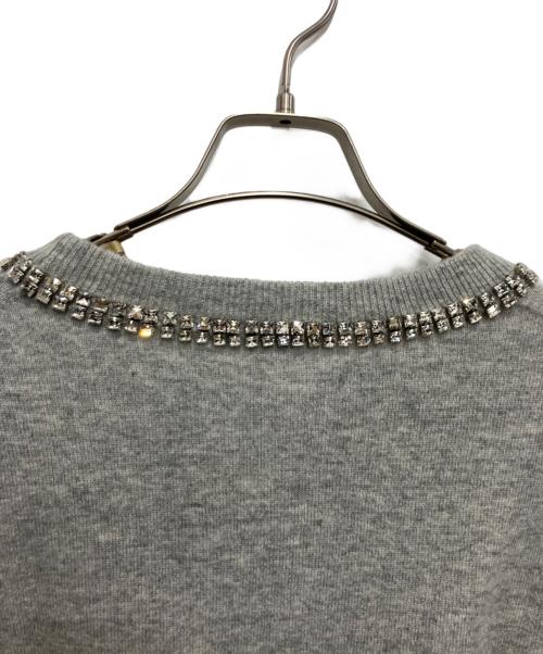 MICHAEL KORS（マイケルコース）MICHAEL KORS (マイケルコース) カシミヤビジューニット グレー サイズ:Sの古着・服飾アイテム