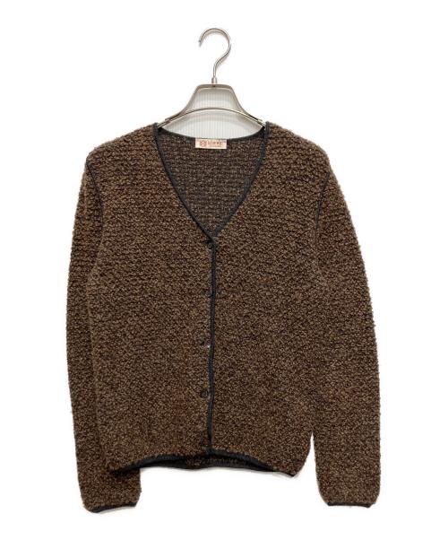 LOEWE（ロエベ）LOEWE (ロエベ) オールドカシミヤ混Vネックカーディガン ブラウン サイズ:Sの古着・服飾アイテム