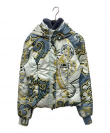 Emilio Pucci（エミリオ プッチ）の古着「総柄ダウンジャケット」｜スカイブルー