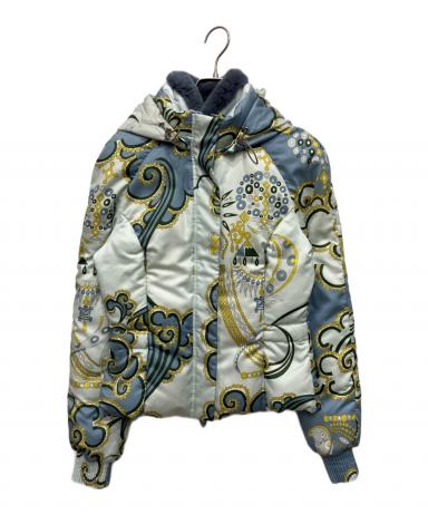 ★エミリオプッチ★イエロー プッチ柄ダウンベスト ダウンジャケット 冬 ブランド 中古・古着通販】Emilio Pucci (エミリオ プッチ) 総柄ダウン