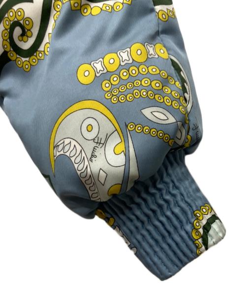 Emilio Pucci（エミリオ プッチ）Emilio Pucci (エミリオ プッチ) 総柄ダウンジャケット スカイブルー サイズ:40の古着・服飾アイテム