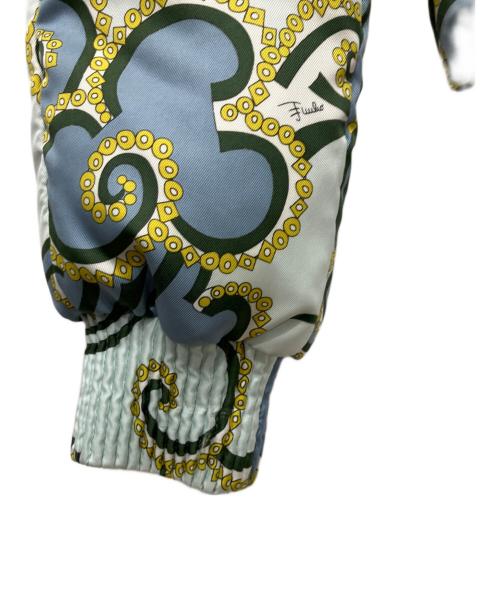 Emilio Pucci（エミリオ プッチ）Emilio Pucci (エミリオ プッチ) 総柄ダウンジャケット スカイブルー サイズ:40の古着・服飾アイテム