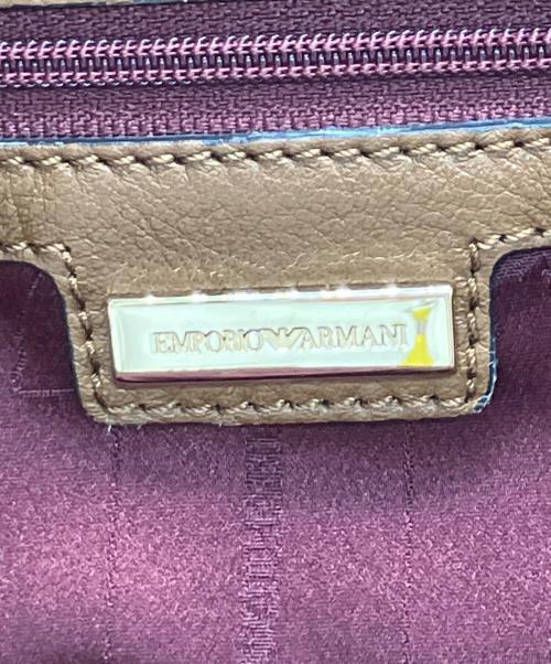 EMPORIO ARMANI（エンポリオ アルマーニ）EMPORIO ARMANI (エンポリオ アルマーニ) サークルロゴトートバッグ ブラウンの古着・服飾アイテム