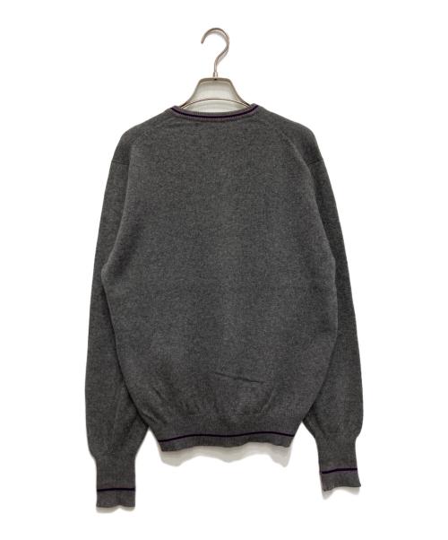 dunhill（ダンヒル）dunhill (ダンヒル) Vネックカシミヤニット グレー サイズ:freeの古着・服飾アイテム