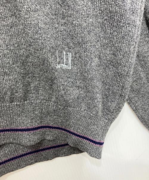 dunhill（ダンヒル）dunhill (ダンヒル) Vネックカシミヤニット グレー サイズ:freeの古着・服飾アイテム