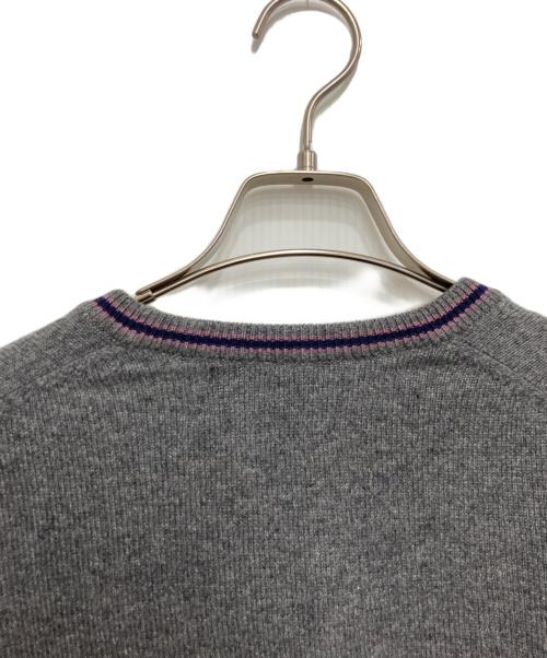 dunhill（ダンヒル）dunhill (ダンヒル) Vネックカシミヤニット グレー サイズ:freeの古着・服飾アイテム