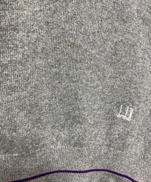 dunhill（ダンヒル）dunhill (ダンヒル) Vネックカシミヤニット グレー サイズ:freeの古着・服飾アイテム