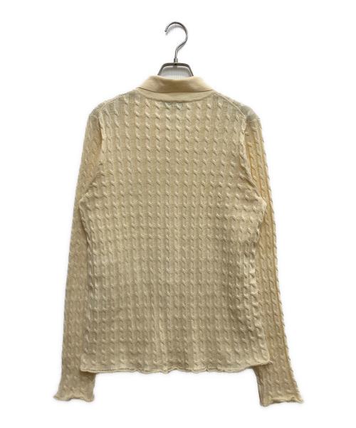 NKNIT（ンニット）NKNIT (ンニット) ケーブルニットシャツ アイボリー サイズ:2の古着・服飾アイテム