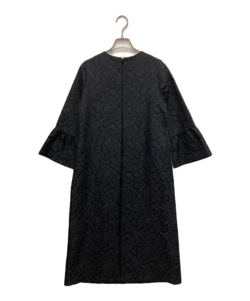 Demi-Luxe Beams（デミルクス ビームス）Demi-Luxe Beams (デミルクス ビームス) ジャカード セミフレア ワンピース ブラック サイズ:38の古着・服飾アイテム
