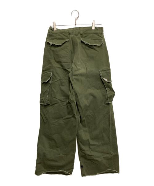soerte（ソエルテ）soerte (ソエルテ) ワイドストレート ミリタリー カーゴパンツ カーキ サイズ:2の古着・服飾アイテム