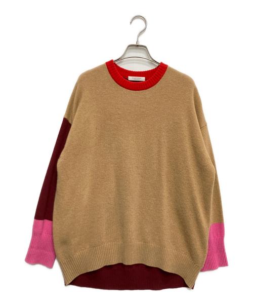 MACPHEE（マカフィー）MACPHEE (マカフィー) NZ LAMB 9G クルーネックプルオーバー ニット ブラウン サイズ:Mの古着・服飾アイテム
