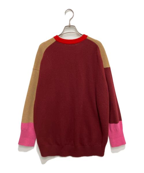 MACPHEE（マカフィー）MACPHEE (マカフィー) NZ LAMB 9G クルーネックプルオーバー ニット ブラウン サイズ:Mの古着・服飾アイテム