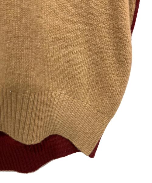 MACPHEE（マカフィー）MACPHEE (マカフィー) NZ LAMB 9G クルーネックプルオーバー ニット ブラウン サイズ:Mの古着・服飾アイテム