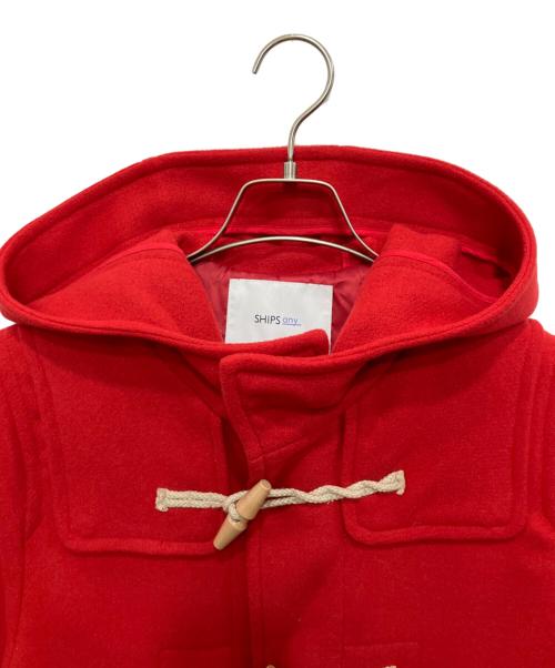 SHIPS any（シップスエニィ）SHIPS any (シップスエニィ) メルトン ロング ダッフル コート レッド サイズ:Fの古着・服飾アイテム