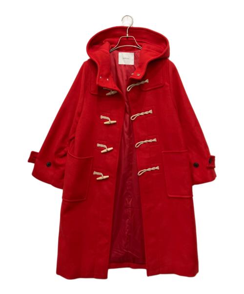 SHIPS any（シップスエニィ）SHIPS any (シップスエニィ) メルトン ロング ダッフル コート レッド サイズ:Fの古着・服飾アイテム