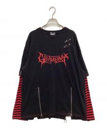 Grrr the Lipper（ガルルザリッパー）の古着「レイヤードカットソー」｜ブラック