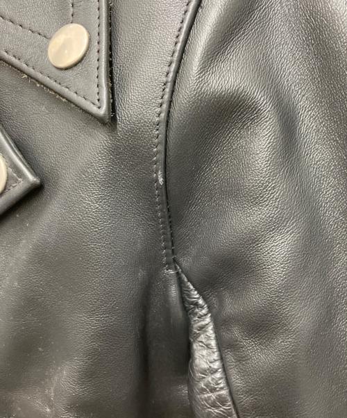Triple Six（トリプルシックス）Triple Six (トリプルシックス) サイドベルト ライダースジャケット ブラック サイズ:34の古着・服飾アイテム