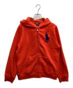 POLO RALPH LAURENポロ・ラルフローレン）の古着「ビッグポニージップパーカー」｜オレンジ