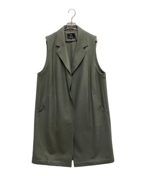 23区（ニジュウサンク）23区 (ニジュウサンク) ウールロングジレ グリーン サイズ:44の古着・服飾アイテム