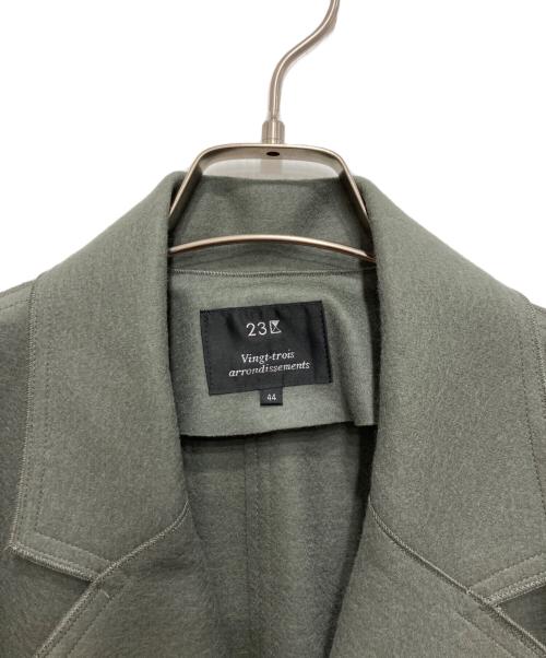 23区（ニジュウサンク）23区 (ニジュウサンク) ウールロングジレ グリーン サイズ:44の古着・服飾アイテム